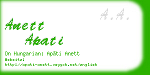 anett apati business card