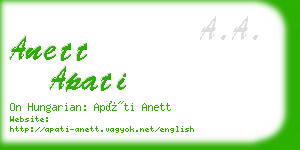 anett apati business card